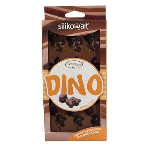 Silkomart Easy Choc Dino Dinosaur Silicone Chocolate Mold Candy Making Italy NEW
